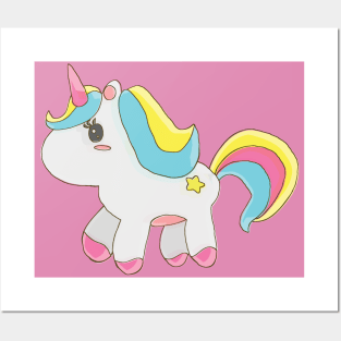 Unicorn Cute Sketch Art Design Posters and Art